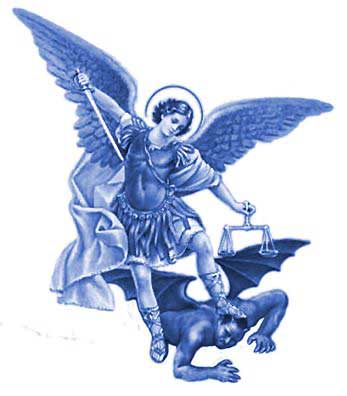 Image de saint Michel Archange terrassant le Dragon.